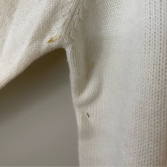 Winter White Christmas Sweater XL Festive Scottie Dog Design Women's Pullover - Picture 3 of 7